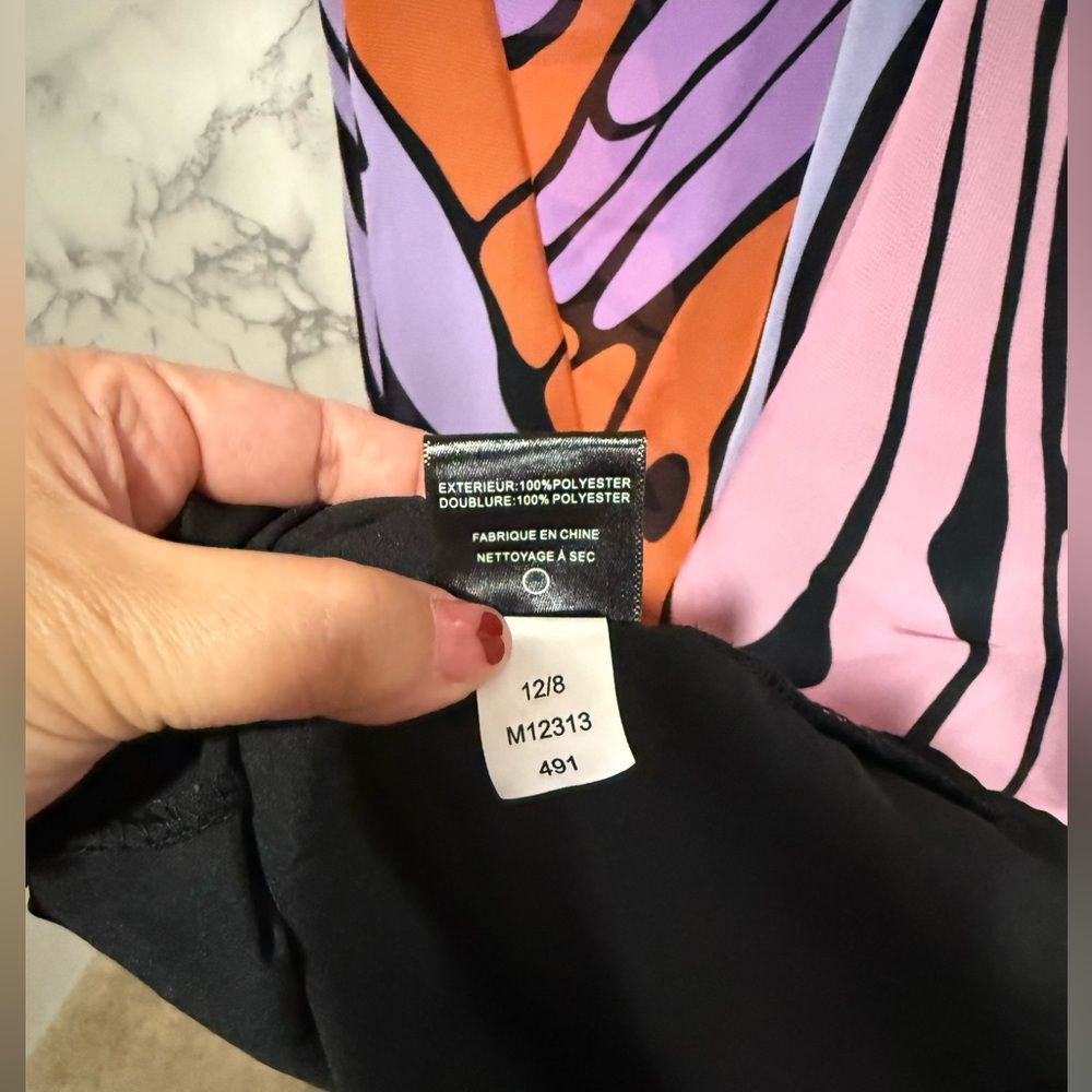 NEW Sam Edelman Butterfly Trapeze Maxi Dress L - Picture 6 of 9